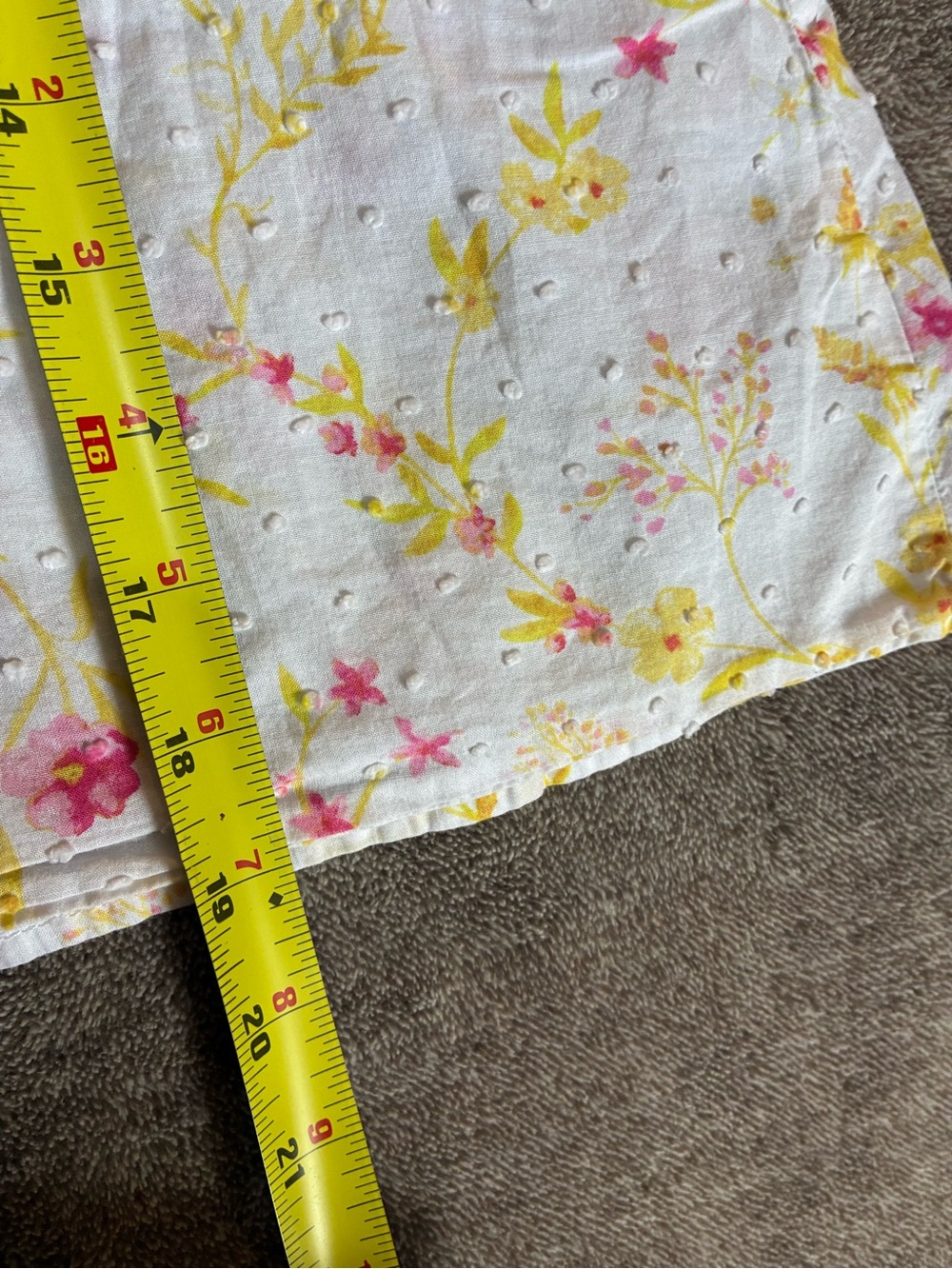 Y2K Floral Babydoll Lace Trim Cami Tank Top Yellow/Pink Cottagecore Dainty Large - Picture 6 of 8